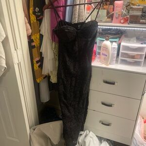 Windsor Strapless Black Lace Dress